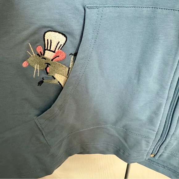 NWT. Disney Remy’s Ratatouille Adventure Zip up Hoodie 1X. blue zip-up hoodie - Picture 4 of 14